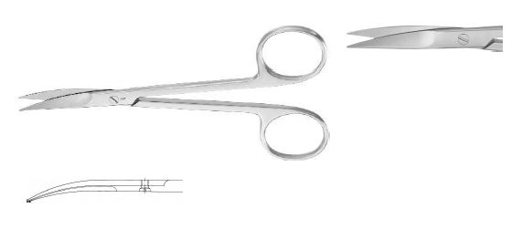 НОЖИЦІ ДЛЯ ШОВН. МАТ. ВИГНУТІ Г/Г 130MM